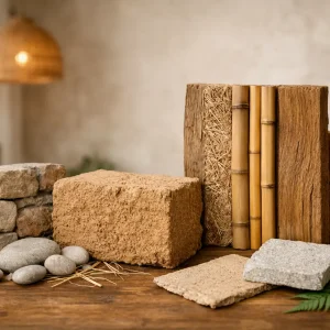 Materiales naturales para muros interiores